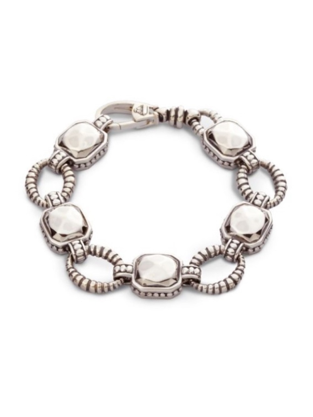 LAGOS
Sterling Silver Rock & Oval Link Bracelet